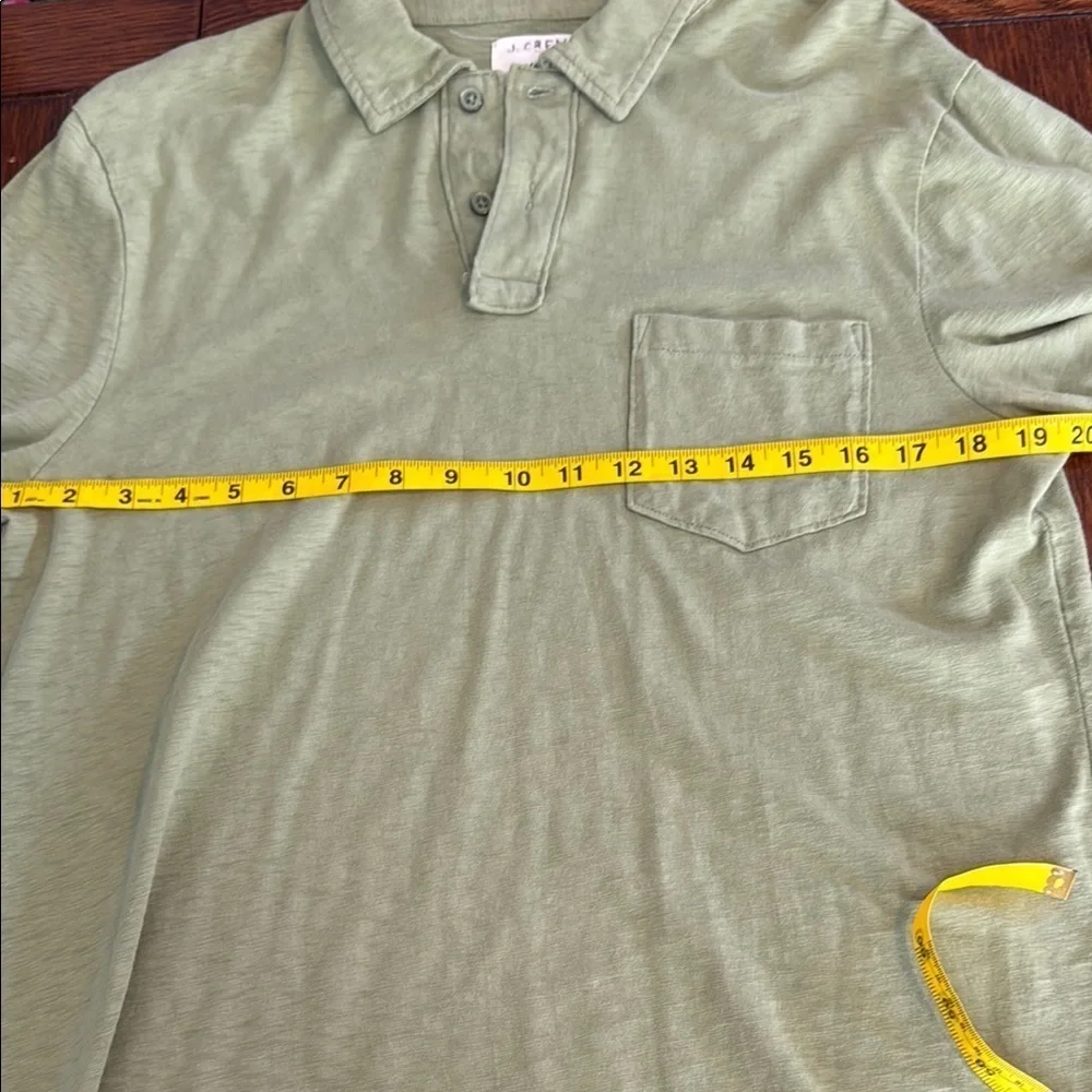 J. Crew Green Polo Shirt Classic Knit Design